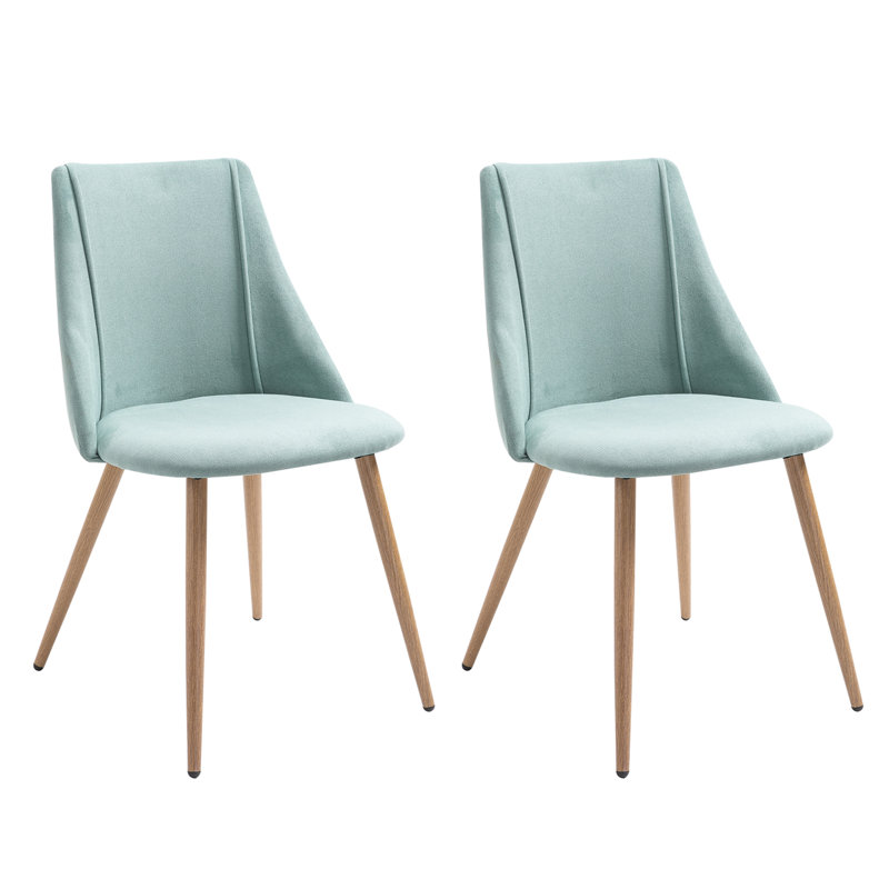 Abeale 43cm H Polyester Blend Upholstered Side Chair, Green