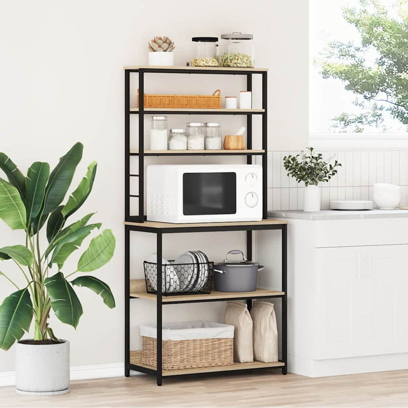 Steel Shelving Unit, 168cm H x 80cm W x 40cm D, Natural