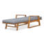 Chaise longue d'extérieur en bois d'acacia de style moderne Fairwyn avec dossier et coussin réglables Fairwyn-132451477-132451479