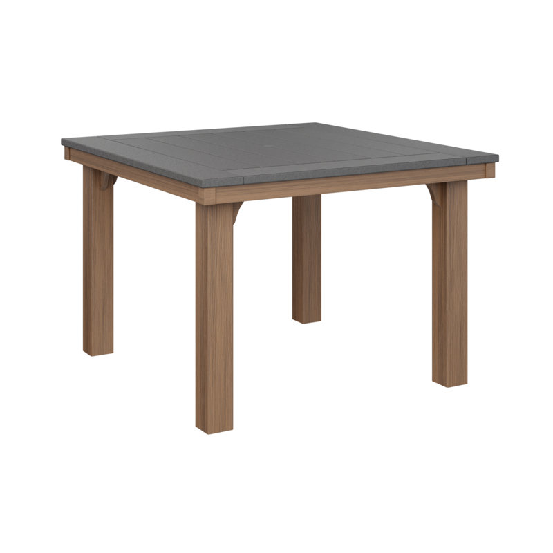 Table de salle à manger berlinoise Berlin, Acajou antique, Bois flottant gris