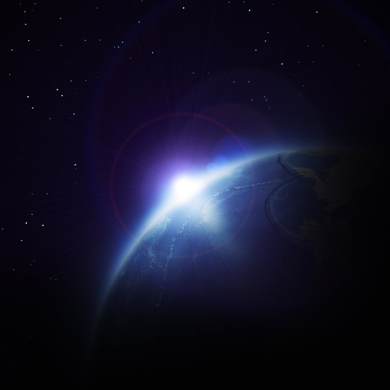 Sunrise In Space by Loops7 - Print, 91cm H x 91cm W