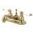 Kingston Brass Restoration Two-Handle 3-Hole Deck Mount 4" Centerset Bathroom Faucet with Plastic Pop-Up-11177088-139081069