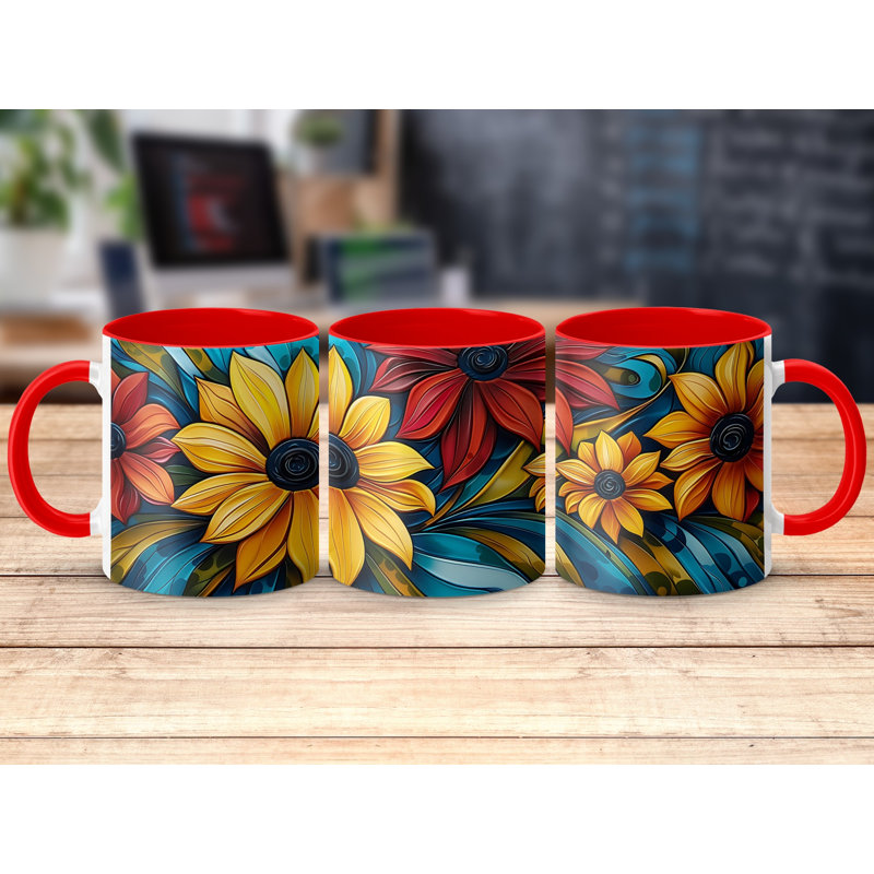 Ceramic Coffee Mug, Red