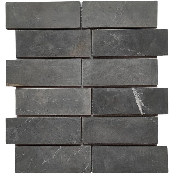 CNK Dark Grey Subway 2"X6" Marble Mosaic Tile
