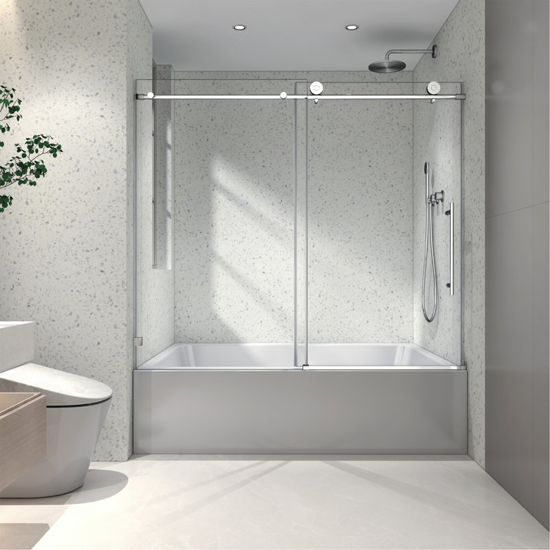 Porte de douche sans cadre de haute qualité avec fonctions avancées et matériaux durables