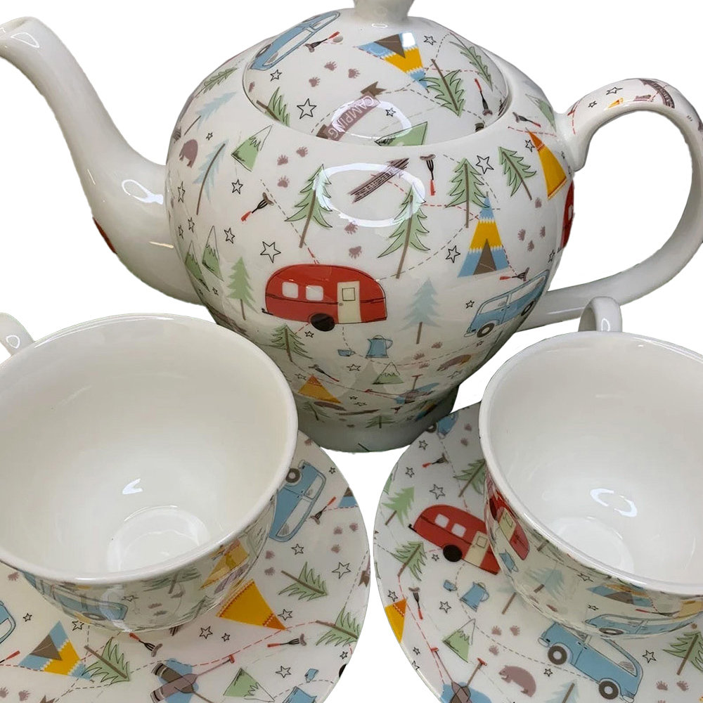 2-tlg. Teetassen- & Untertassen-Set Heliane aus Bone China