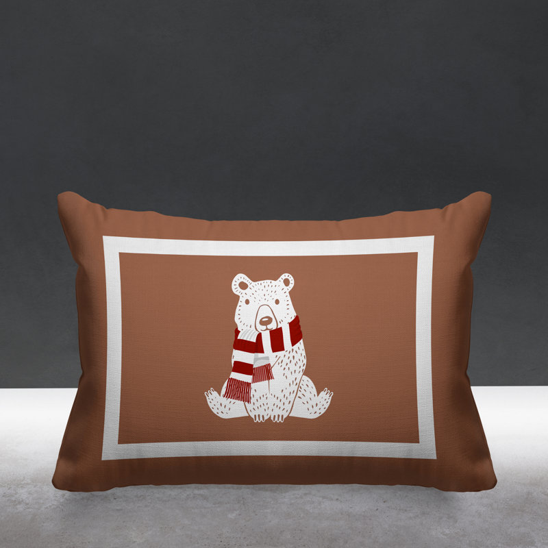 Coussin intérieur / extérieur Folk Christmas Bear, Chair