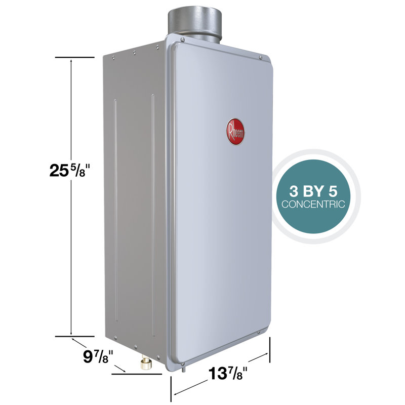 Tankless Water Heater, 8.4 Gpm, Natural Gas