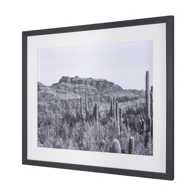 American Borderlands By Nathan Larson Hand Embelished Textured Framed Art Print Matted Under Glass