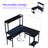 Chilmark L Shaped Desk with Hutch, LED Lights, Reversible Corner Desk with Power Outlet-540284342