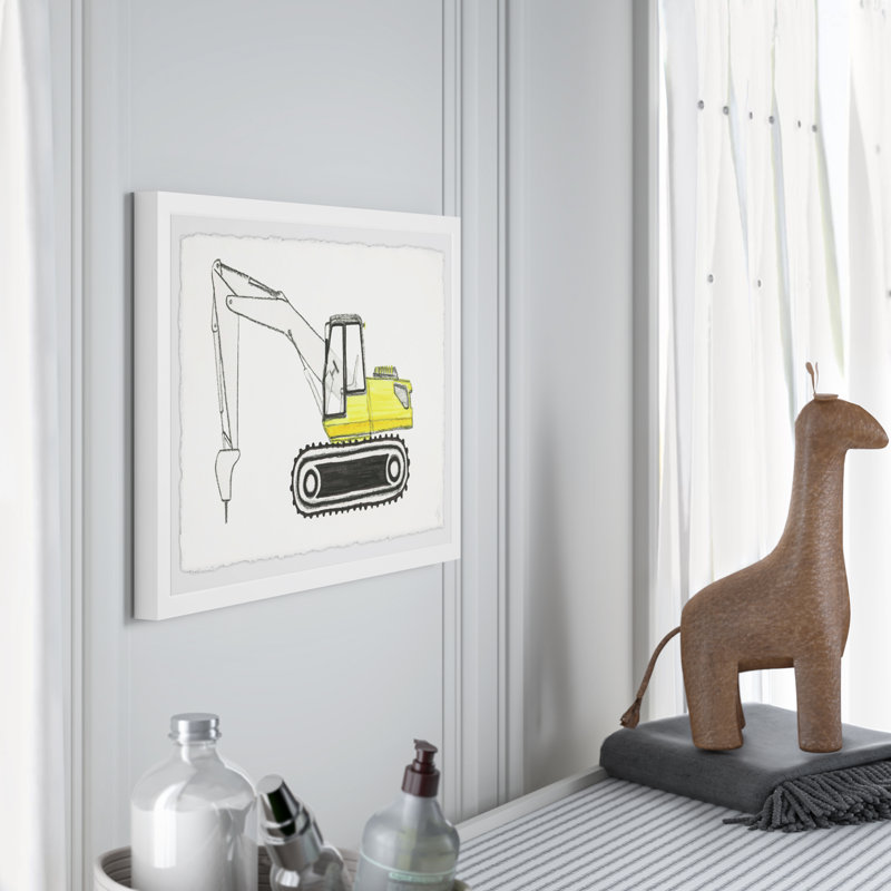 Anyan 'Jackhammer Truck' Framed Print, 8" H x 12" W x 1.5" D