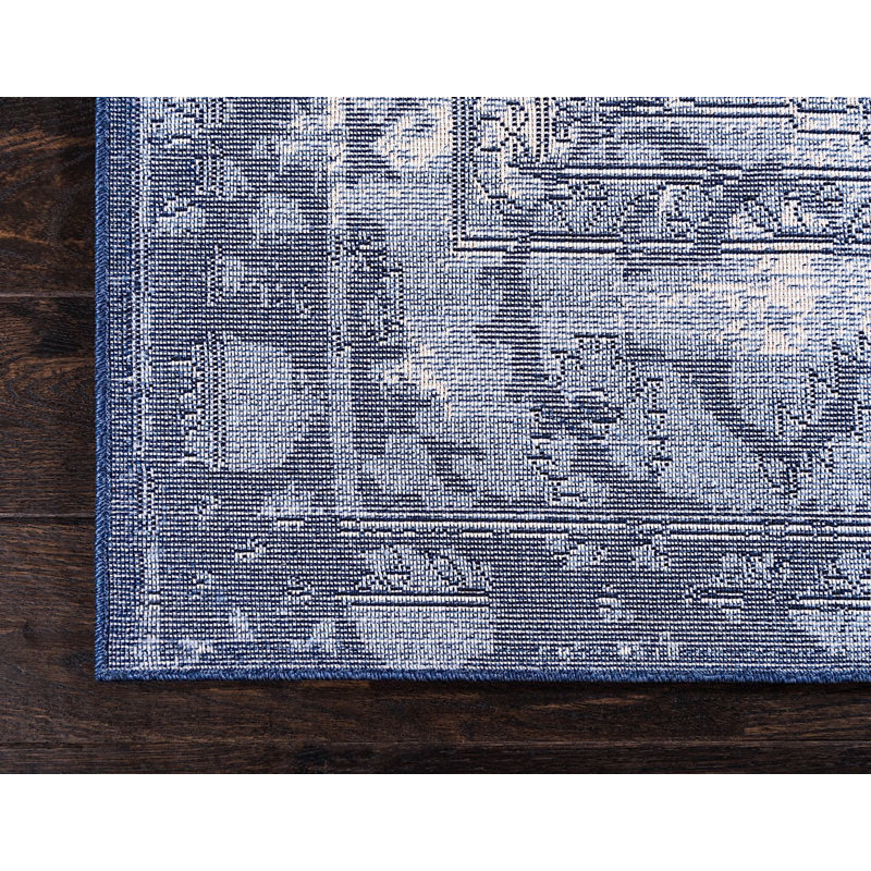 Tapis bleu Lesa, Tapis de couloir 2 pi 7 po x 10 pi