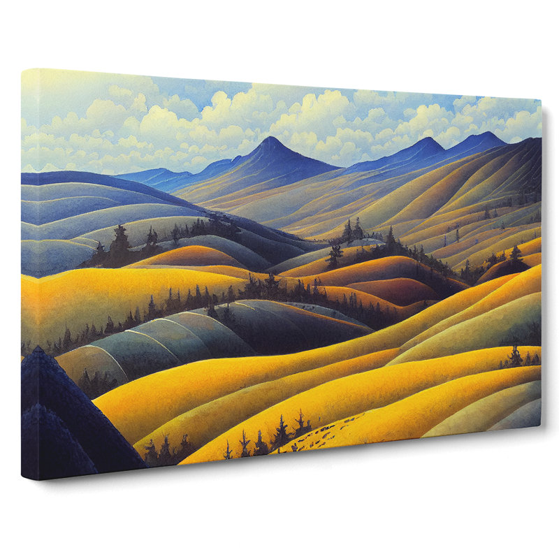 Fierce Spring Meadow Landscape - Wrapped Canvas, 35cm H x 50cm W x 3cm D