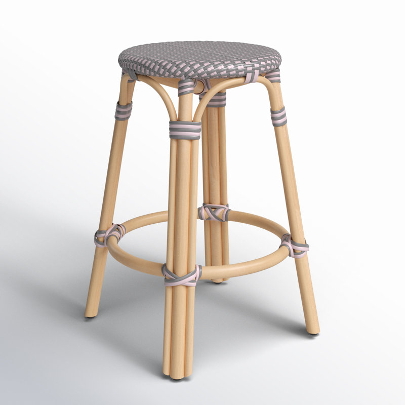 Alastair 24" Rattan Counter Stool - Natural/ Natural Rattan Frame, Counter Stool (24" Seat Height)