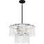 Luminaire suspendu noir mat 5 lumières Cassidy