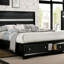 Exquis lit en bois massif contemporain avec des éléments de conception uniques, parfait pour créer une retraite luxueuse et confortable dans la chambre principale.