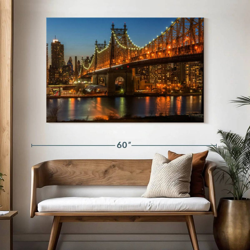 Pont de New York, Queensboro, H 34 po x l 51 po