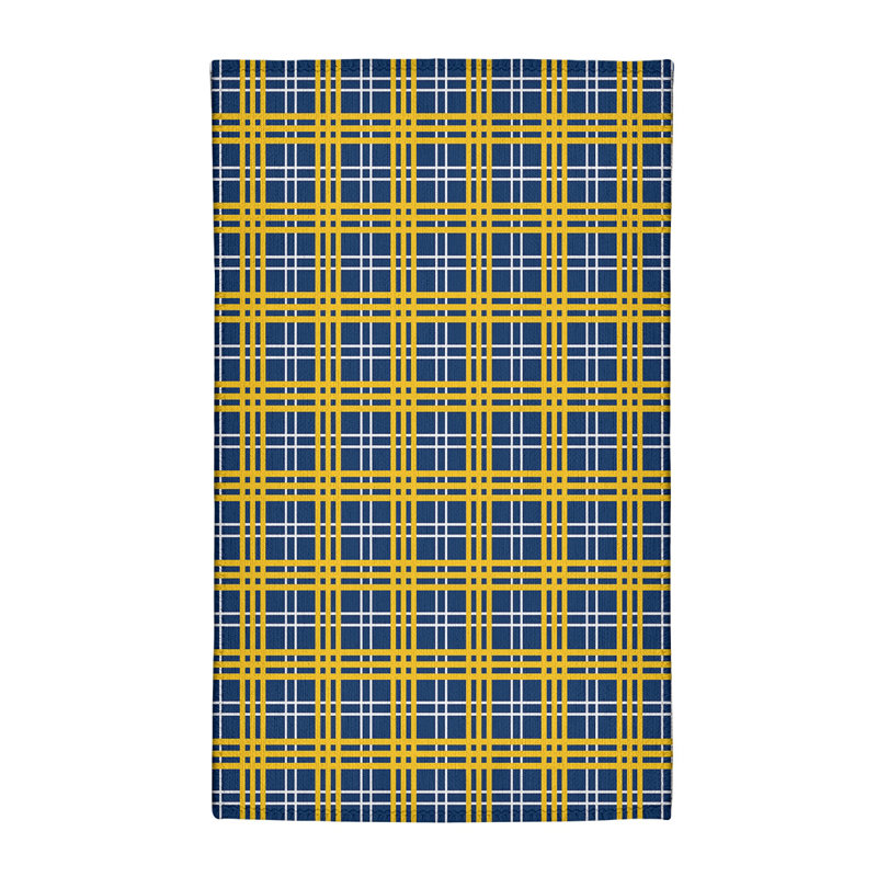 Tapis à carreaux bleu, Rectangle 5 pi x 7 pi