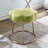 Bonview Flower Upholstered Velvet Metal Accent Stool-2026025199