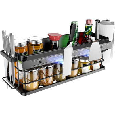 Blackstone Griddle Rack, Space Saving Blackstone Griddle Accessory, Grill Organizer With Magnetic Knife Holder/Paper Towel Holder/Tool Holder