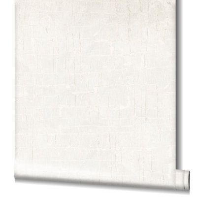 Earth Collection Textured Stonework Effect Sheen Wallpaper Roll