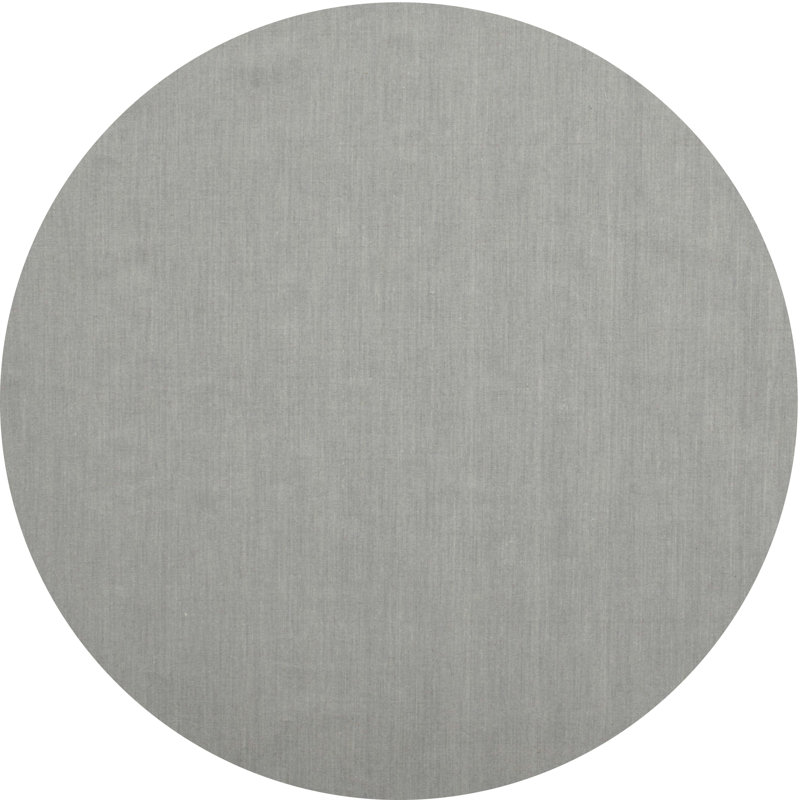 Tapis contemporain gris, Rond 7 pi