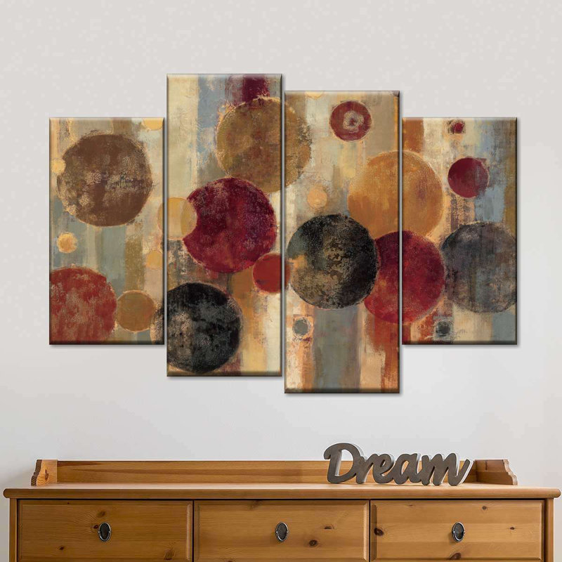 Pendulum On Canvas 4 Pieces Set, 32" H x 52" W x 1.25" D