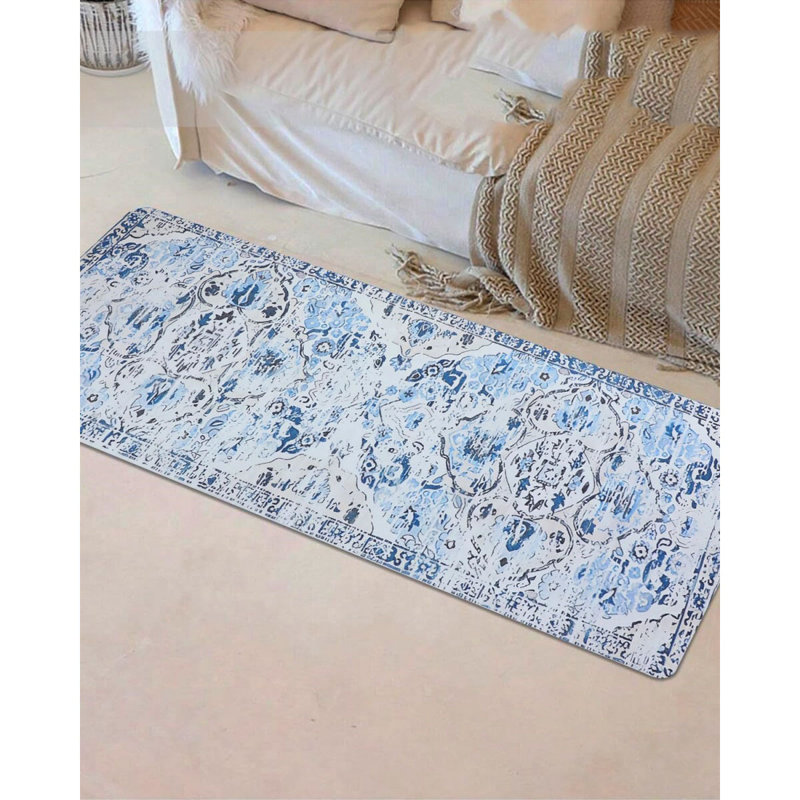 Rectangle 65 cm x 180 cm Floral Area Rug