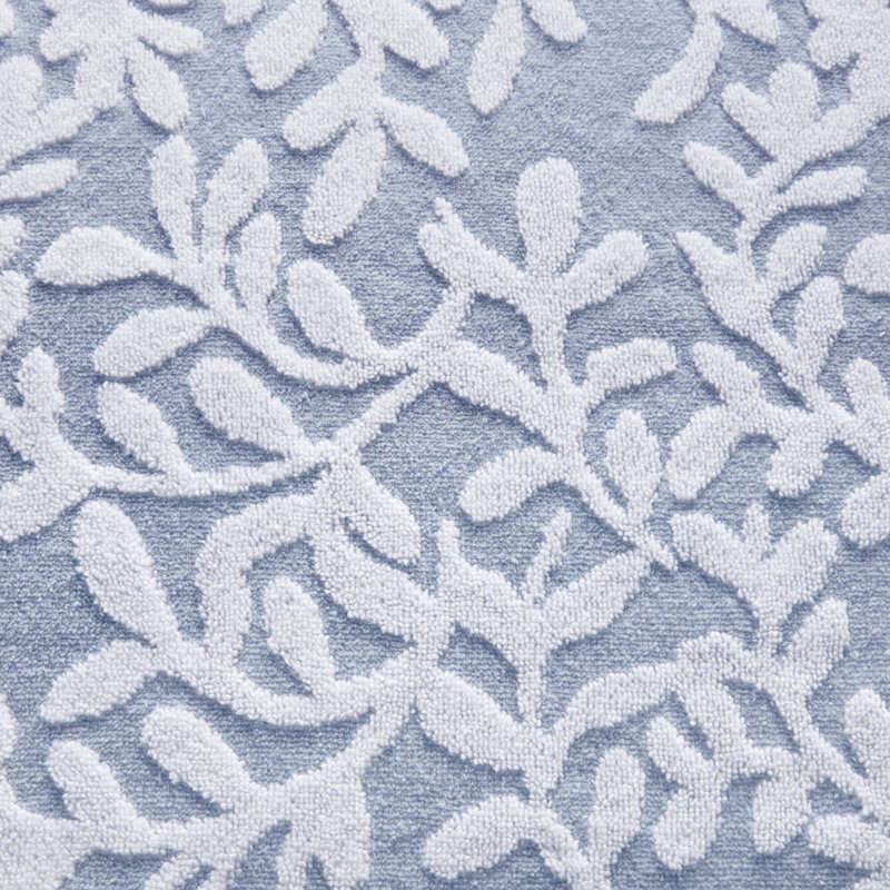 Ensemble de serviettes en jacquard floral 100% coton 550 g / m² Skyler 6 pièces, Bleu