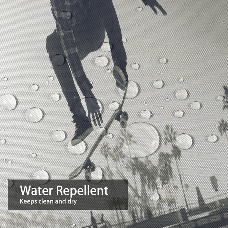 Rideau de douche Skater Boy Venice Beach, L 72 po x l 84 po