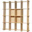 4 Piece Extraordinary Pine Solid Wood Floating Shelf with Adjustable Shelves