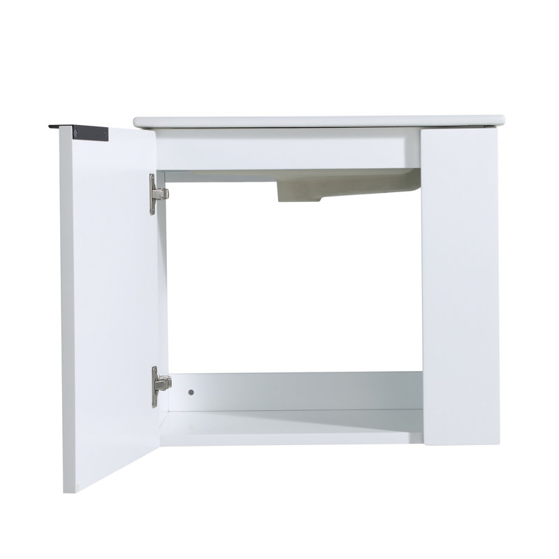 Meuble-lavabo de salle de bain avec lavabo, Blanc
