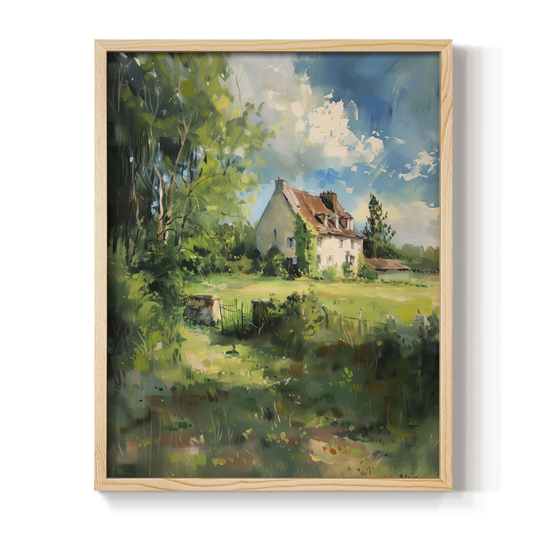 LANDSCAPES Series C Framed Print - Solid Wood, 21" H x 17" W