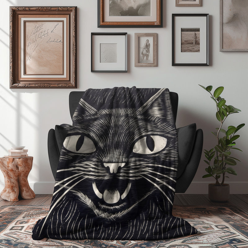 Couverture Vigoureuse Feline Gaze, Lit simple