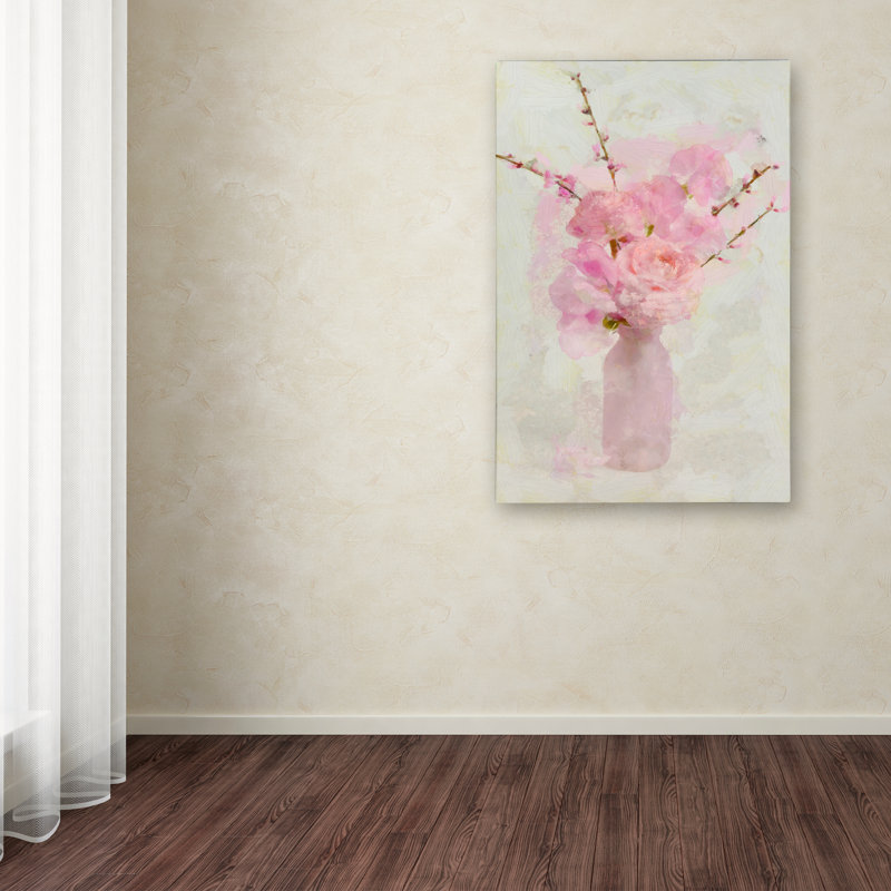 « small rose bouquet », reproduction sur toile tendue, H 24 po x l 16 po