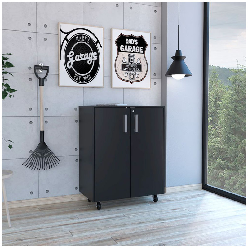Black Wengue Rectangle Storage Cabinet Base