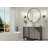 Valancia Round Bathroom Mirror with Aluminum Frame, Tempered Glass-1921907393-1921907392