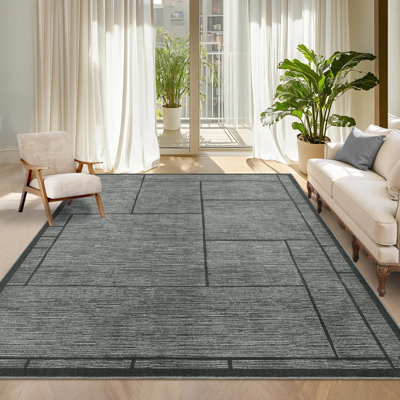 Geometric Washable Area Rug for Living Room and Bedroom