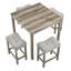 de table de salle à manger et de chaises de style industriel, ensemble de tables de bar peu encombrantes avec tabourets ergonomiques pour le salon, la salle à manger et la salle de jeux
