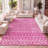 Kateshia Moroccan HYPE Boho Vintage Diamond Fuchsia/Ivory Rug-1344202581