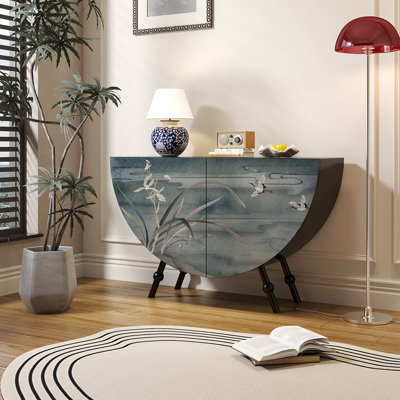 New Chinese-style semi-circular entrance cabinet