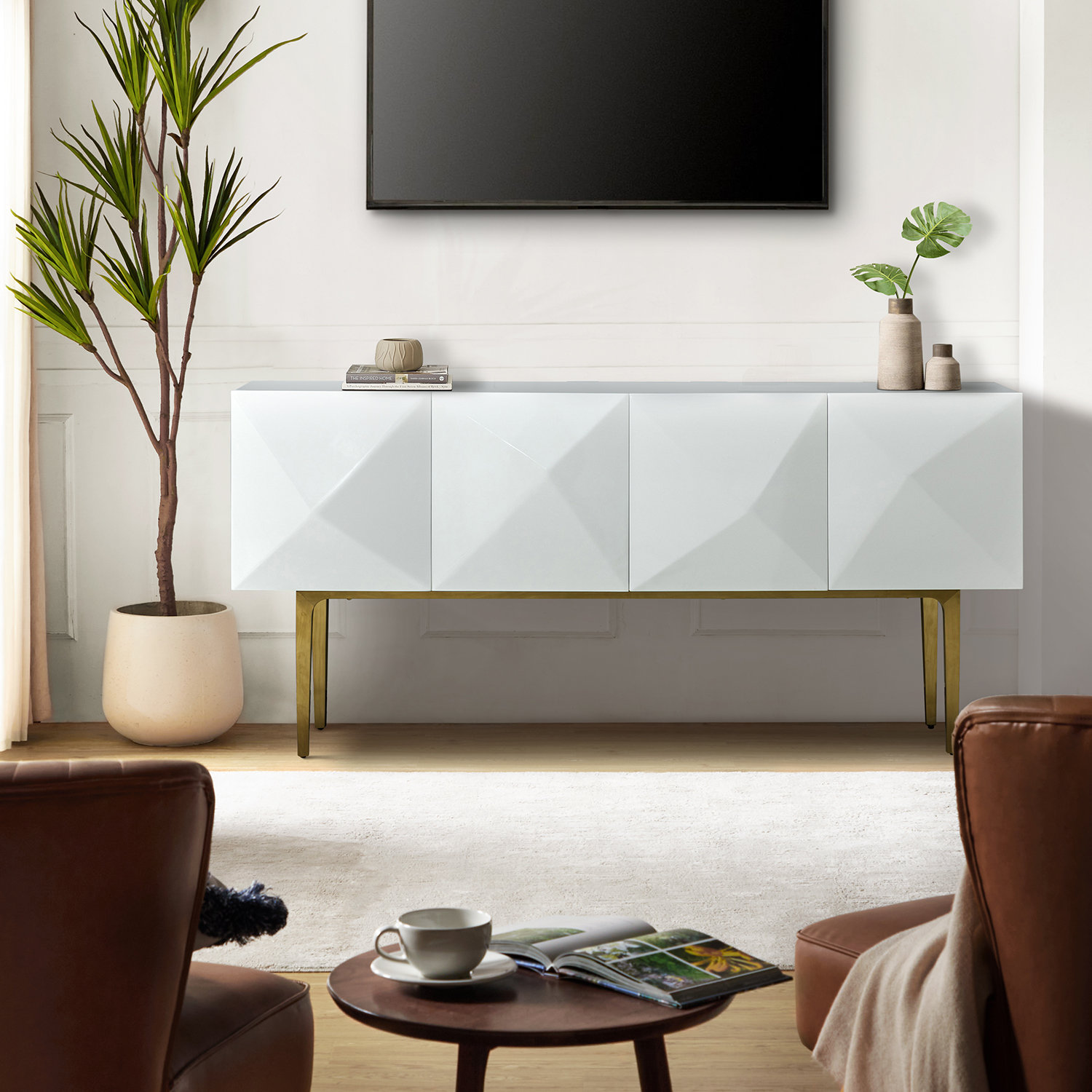 Willa Arlo™ Interiors Knobel 71'' Sideboard with Stainless Steel Legs ...