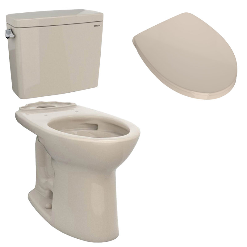 Toilette allongée deux pièces Drake® 1,6 (siège non inclus), Os