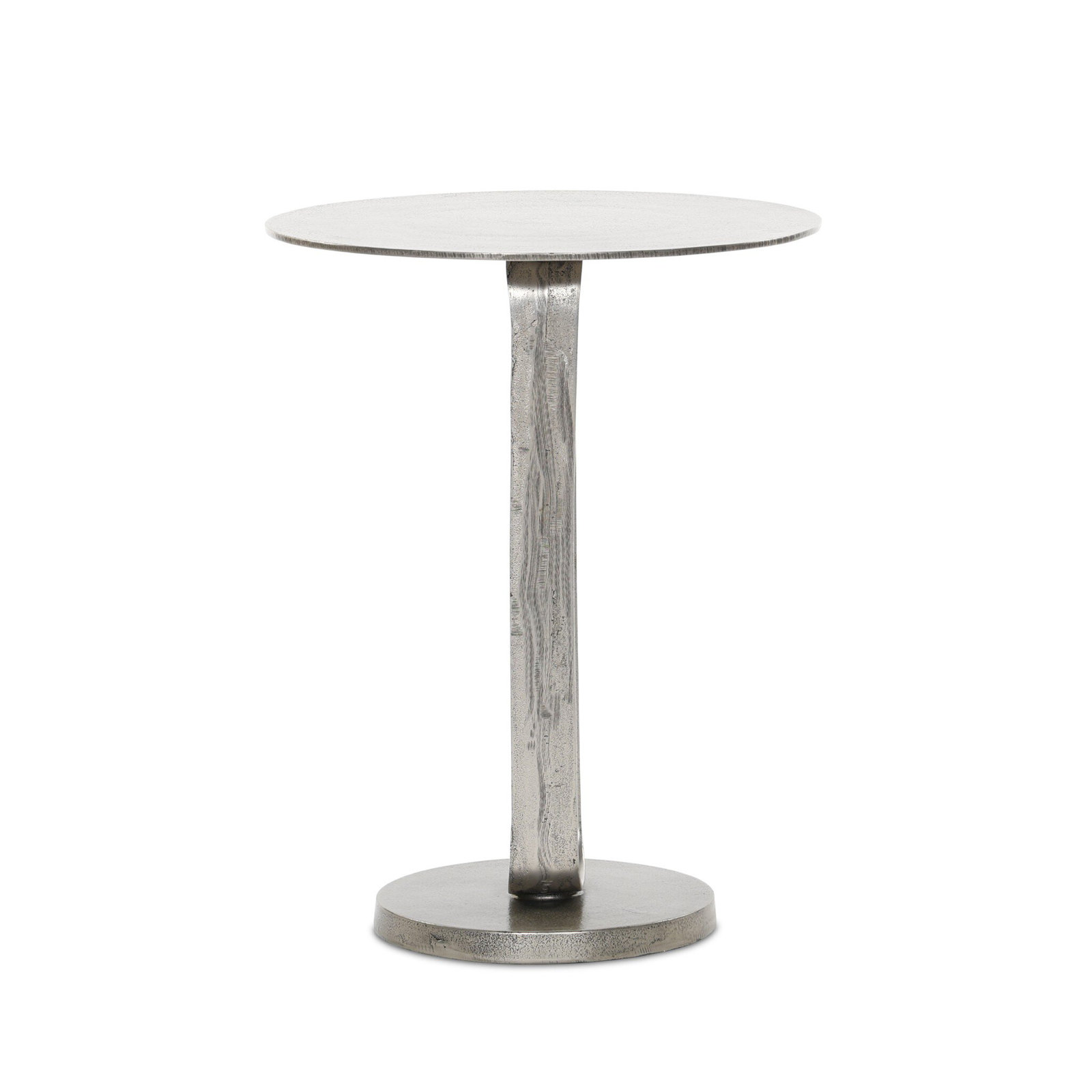 Stanza End Table, Nickel/Silver