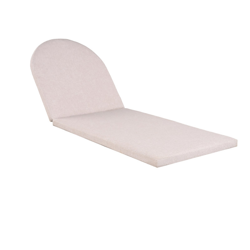 Corianne Patio Woven Rope Chaise Lounge With Adjustable Backrest & Cushions, Beige/Teak, 4