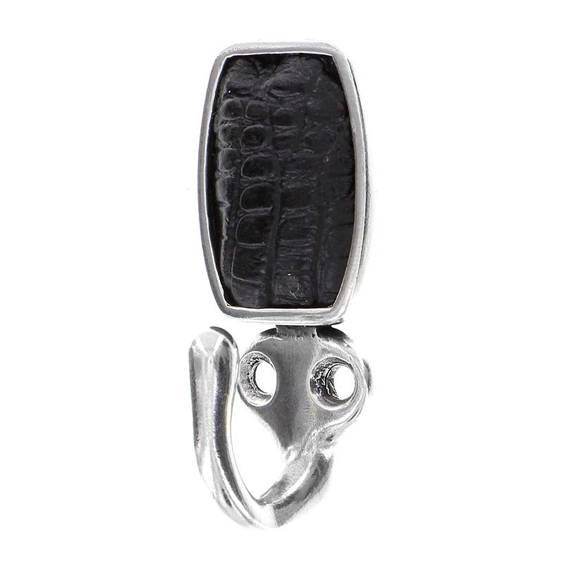 Equestre Wall Hook, Black, Vintage Pewter