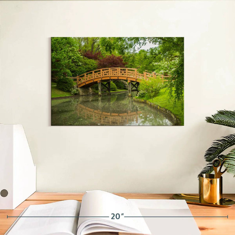 Pont de jardin japonais Sireci, H 8 po x l 12 po
