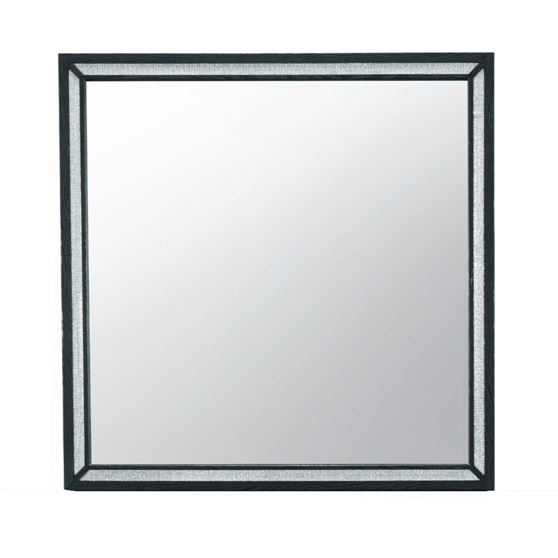 Miroir à cadre noir