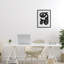 Reproduction sous verre encadrée en noir et blanc, design par Anna Lischenko-728441633-728441646