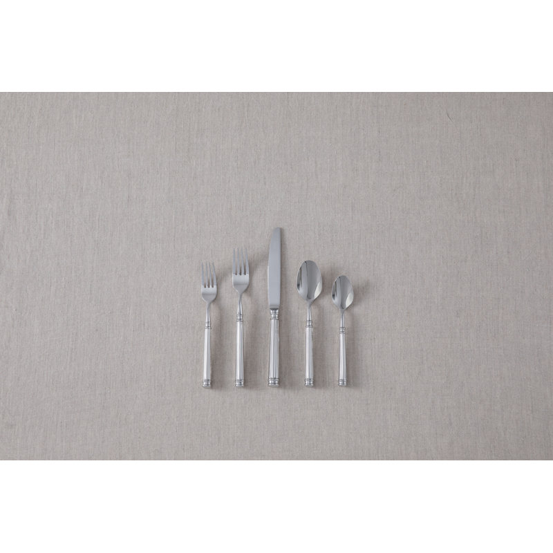 Nyssa 20 Piece 18/10 Stainless Steel Flatware Set, Service for 4